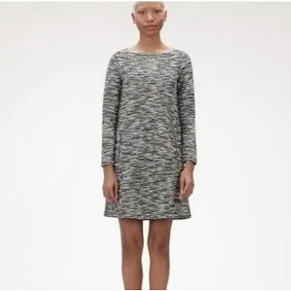 Gap Boulce Tweed Heathered Gray Textured Mini Dress Size M  Academia Career - Picture 1 of 10